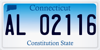 CT license plate AL02116