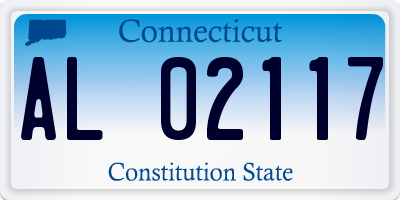 CT license plate AL02117