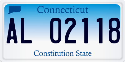 CT license plate AL02118