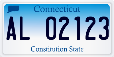 CT license plate AL02123