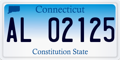 CT license plate AL02125