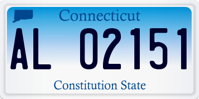 CT license plate AL02151