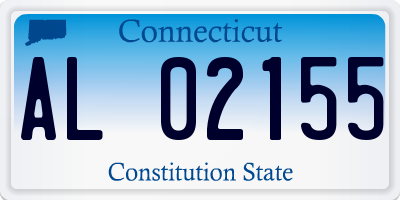CT license plate AL02155