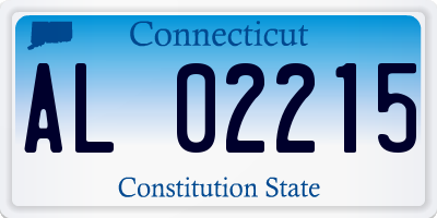 CT license plate AL02215