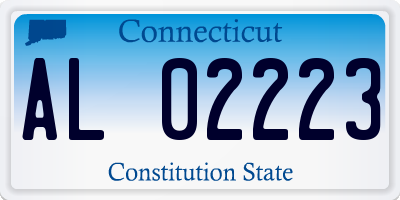 CT license plate AL02223
