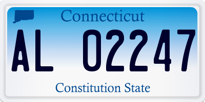 CT license plate AL02247