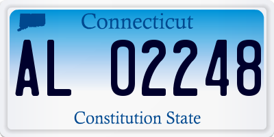 CT license plate AL02248