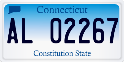 CT license plate AL02267