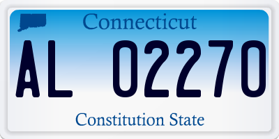 CT license plate AL02270