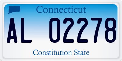 CT license plate AL02278