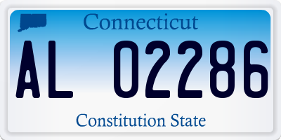 CT license plate AL02286