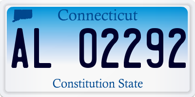 CT license plate AL02292