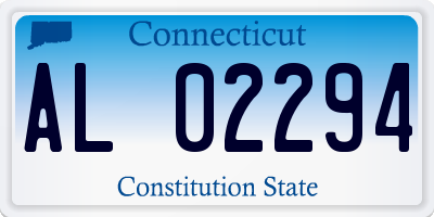 CT license plate AL02294