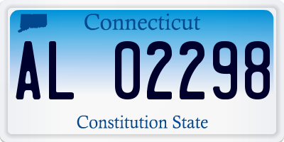 CT license plate AL02298