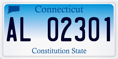 CT license plate AL02301