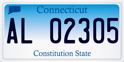 CT license plate AL02305