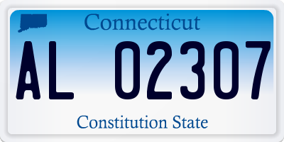 CT license plate AL02307