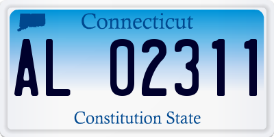 CT license plate AL02311