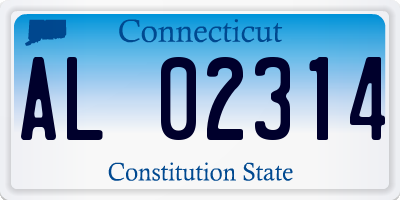 CT license plate AL02314