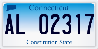 CT license plate AL02317