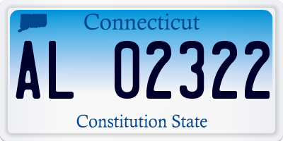 CT license plate AL02322