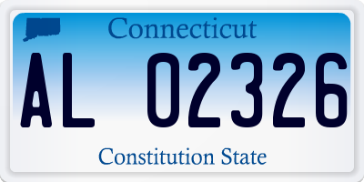 CT license plate AL02326