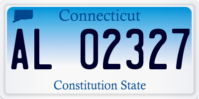 CT license plate AL02327