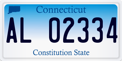 CT license plate AL02334