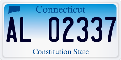 CT license plate AL02337