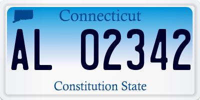 CT license plate AL02342