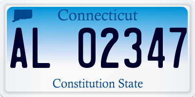 CT license plate AL02347