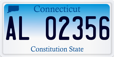 CT license plate AL02356