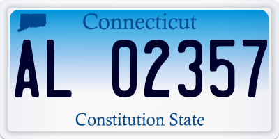 CT license plate AL02357