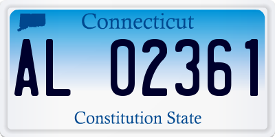 CT license plate AL02361