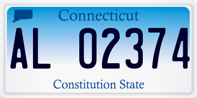 CT license plate AL02374