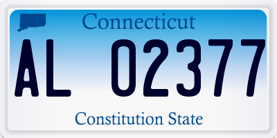 CT license plate AL02377