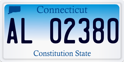 CT license plate AL02380