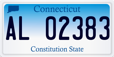 CT license plate AL02383