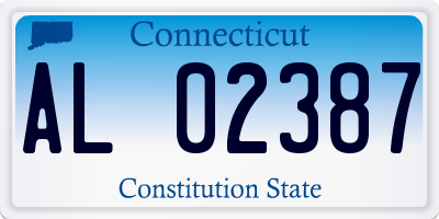 CT license plate AL02387