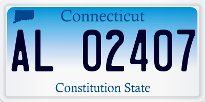 CT license plate AL02407