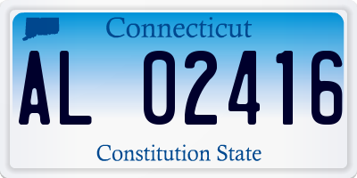CT license plate AL02416