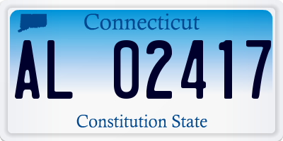 CT license plate AL02417