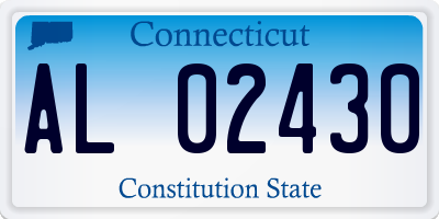 CT license plate AL02430