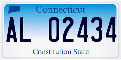 CT license plate AL02434