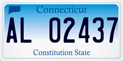 CT license plate AL02437