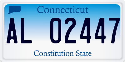 CT license plate AL02447