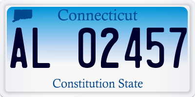 CT license plate AL02457