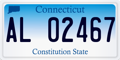 CT license plate AL02467
