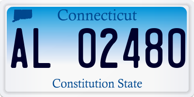 CT license plate AL02480