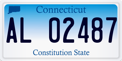 CT license plate AL02487